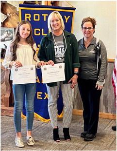 Assistant Principal Paige Lloyd presented Grace Martinez as the October Student of the Month for Canton Junior High.