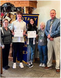 Canton High School students Lewis Irwin and Hannah Cade were honored as the October Students of the Month by the Canton Rotary Club on Oct. 20 Photos by Rebekah Foster