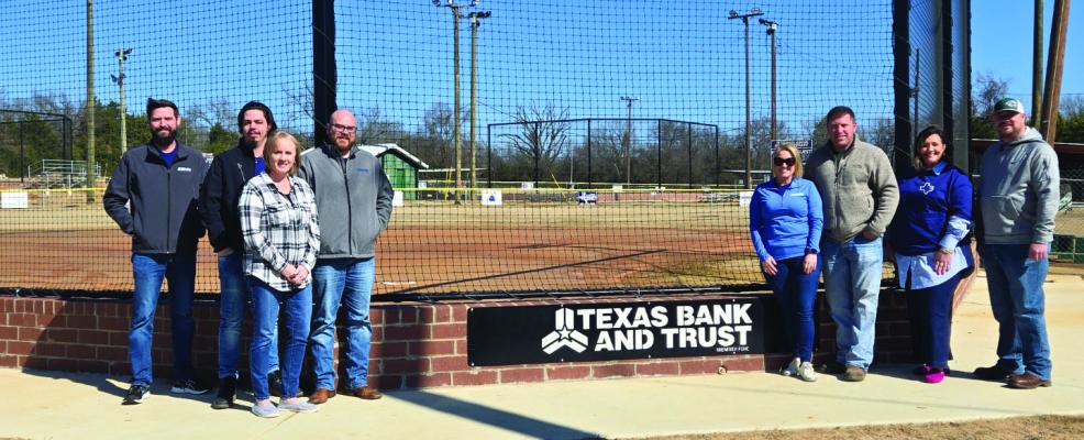 Texas Bank and Trust in Canton recently made a ‘Homerun Sponsorship’ donation to the Canton Youth Recreation Association (CYRA) to help with the improvements of the backstop on Field #4. “On behalf of the community and the CYRA, we would like to thank Texas Bank and Trust in Canton for their ‘Homerun Sponsorship,’ said Dustin Davis of the CYRA Board of Directors. Courtesy photo