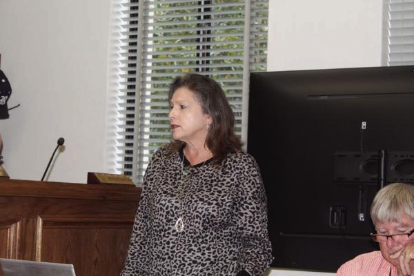 Van Zandt County Clerk Susan Strickland presented a post-election update to the VZC Commissioners Court during its regular meeting Nov. 8. Strickland said that the first election with new voting equipment went well overall. Photo by David Barber