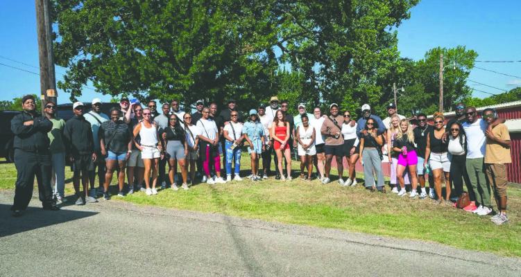 Among the thousands of visitors during First Monday Weekend over the Fourth of July holiday were members of the University of Colorado football coaching staff and their families led by Head Coach Deion Sanders. Courtesy photo
