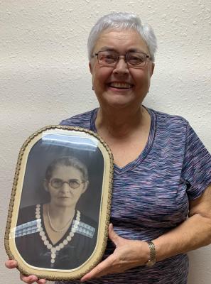 Jan Crow brought a picture of her great grandmother as part of her show and tell presentation at the most recent Van Zandt County Genealogical Society meeting Nov. 26. Courtesy photo