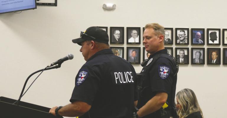 new hire PD officer Dennis Thompson Photo by Jennifer Fulgham