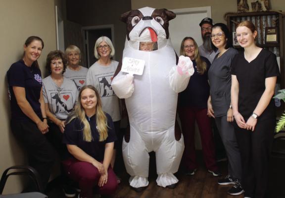 Diamond L Veterinary Clinic of Wills Point and the Friends of Van Zandt County Animals have recently joined forces to help battle animal overpopulation. Recently, representatives from both organizations gathered for a group photo at the clinic. Photo by Susan Harris