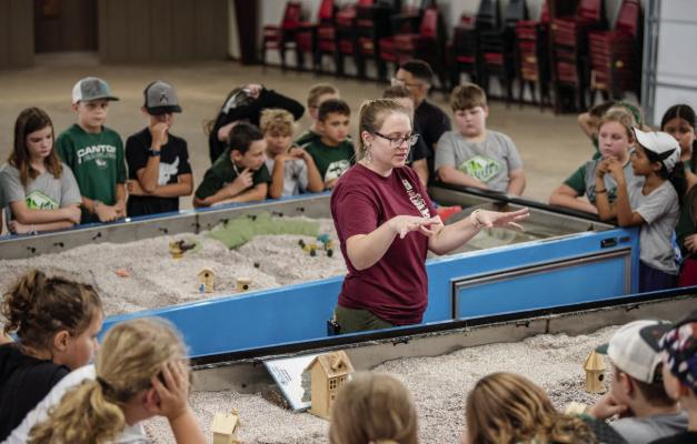 The Texas Farm Bureau and the Texas A&amp;M AgriLife Extension Service hosted the annual ‘Ag Day’ activities Oct. 3, 4 for all fourth grade students representing all seven school districts in Van Zandt County. The program was held at the VZC Fairgrounds in Canton. Guest speakers volunteered their time to share various agriculture topics with the students. Around 800 fourth graders participated in this year’s program. (See story on Page 10A). Photo by Faith Caughron