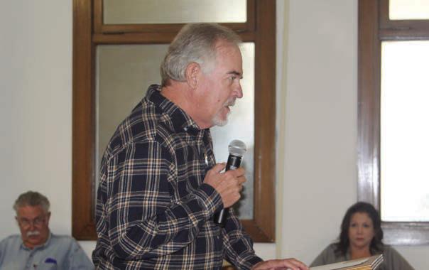 David Dunagan, a member of the ‘Save Van Zandt County’ organization and a resident of VZC Pct. 2, voiced his concerns about a proposed contract agreement between VZC and the City of Canton regarding rental payment for use of the Canton Civic Center. The special called meeting of the VZC Commissioners Court was held Nov. 26. Photo by David Barber