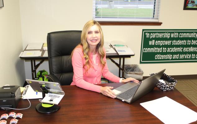 Canton ISD Secretary to the Superintendent Stacie Wilkerson prepares for another day of Early Voting April 25 in the Canton School Board election. There were a total of 67 votes cast April 24 on the first day of Early Voting in Canton ISD. Early Voting continues through Tuesday, May 2, from 8 a.m. to 4:30 p.m. weekdays at the Canton ISD Administration building. Election Day is Saturday, May 6. Photo by David Barber