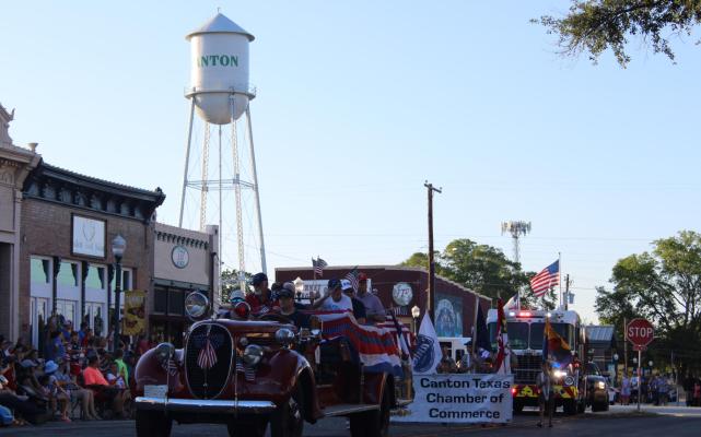 Veterans of Van Zandt County ushered in the July 4th parade in downtown Canton. Additional photos on 10A. Photos by Britne Hammons
