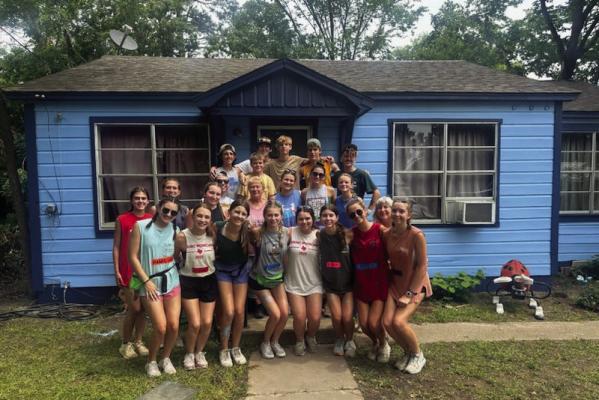 Some members of the Memorial Drive United Methodist Church of Houston youth group are shown after painting a house in Canton. Courtesy photo