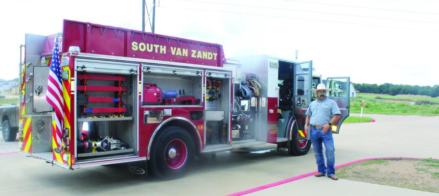 South Van Zandt Fire Department was among the many agencies that participated in the Fire Prevention Conference held Aug. 22 at the Van Zandt County Farm Bureau Event Center in Canton. Also making presentations at the conference were VZC AgriLIfe Extension Agent Leon Watson and VZC Fire Marshal Kevin Palmer. Photo by Susan Harris