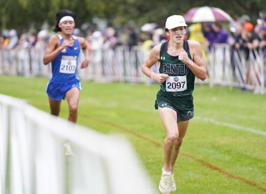 Canton standout Miguel Arce clocked a time of 16:22.6 in less than ideal conditions at the Class 4A State Cross Country Meet last week, finishing ninth overall out of 149 competing runners. Courtesy photo