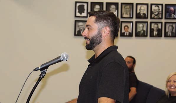 Brayden LeJeune was introduced as a new equipment operator for the City of Canton Aug. 20 during the regular monthly meeting of the Canton City Council. Photo by David Barber