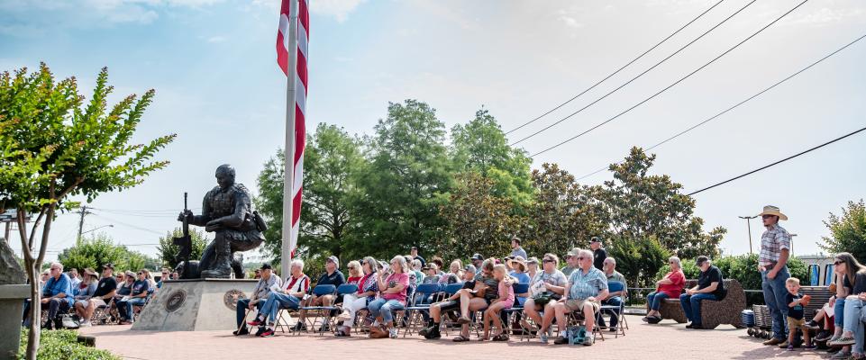 A large crowd made its way to the Van Zandt County Veterans Memorial in Canton May 29, paying tribute to those who made the ultimate sacrifice for the country’s freedoms during a special Memorial Day ceremony. The annual event included guest speakers, a presentation of the country’s flag by the members of Scout Troop #378, and playing of ‘Ring the Bell of Honor’ by Retired United States Air Force Master Sergeant Robert Allen. Photo by Faith Caughron