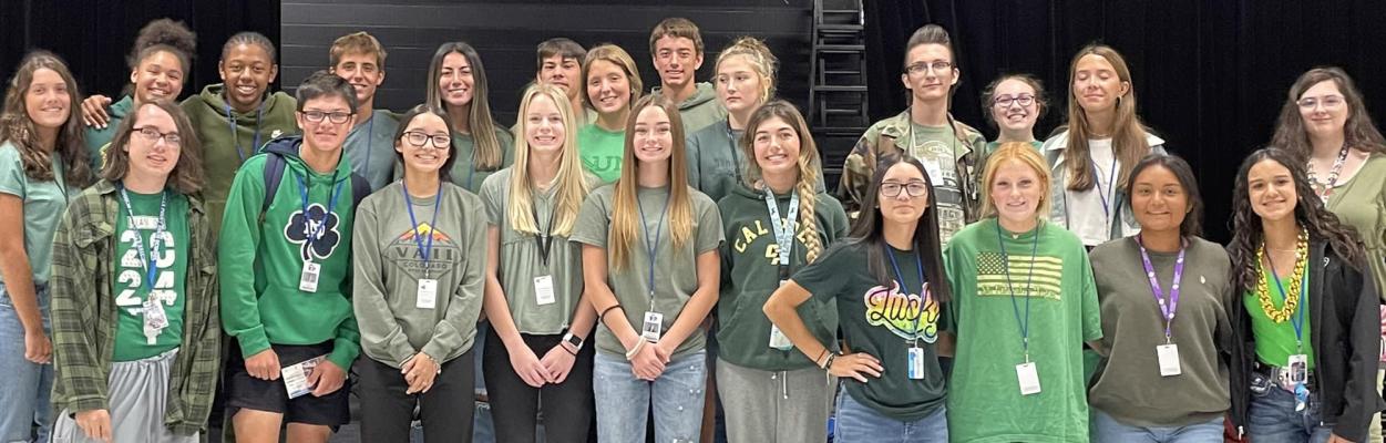 Wills Point ISD students and staffers showed their support for Wyatt Brey, the Brey family and the Canton community by wearing green clothing last week. Courtesy photo