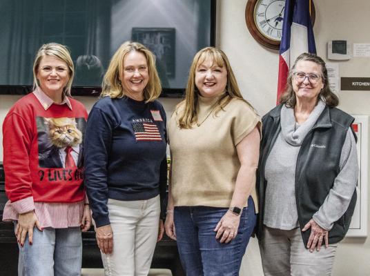 The Republican Women of Van Zandt County recently announced their slate of officers for 2025-26 which included, left to right, President Amanda Gray; Vice-President Kelly Hernandez; Treasurer Cindy Hardin; and Secretary Barbara Crow. The next monthly meeting of the Republican Women of VZC is scheduled for 6 p.m. Monday, Feb. 10 at the VZC/Sarah Norman Library in Canton. Photo by Faith Caughron