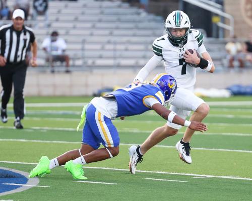 The Canton Eagles handed Jacksonville's program its 19th consecutive setback dating back to Sept. 6, 2024 with a 41-21 win Aug. 28. Photos by Don Johnson