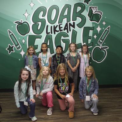 Members of the Canton Elementary School Student Council for the month of October were front row, left to right, Ellie Smith, Kinley Randall, London Hicks, and Sawyer Wilkerson; and back row, Camdyn McKinney, Emma Waits, Marco Camarillo, Zaylee Heddin, and Kinsley Hawk. Photo by David Barber
