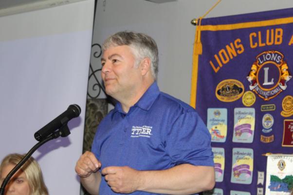 The University of Texas at Tyler (UT-Tyler) Assistant Professor of Communication Dr. Terry Britt was the guest speaker June 8 during the regular meeting of the Canton Lions Club at the Van Zandt Country Club. Britt is a former reporter for Van Zandt Newspapers. Photo by David Barber