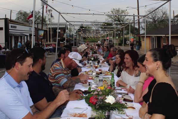 Over 100 people were in attendance for the annual Dinner on Main Street March 29 in downtown Canton. Dinner on Main Street is one of the chief fundraisers each year for the Canton Texas Chamber of Commerce. This exclusive event celebrated the best of Canton’s downtown restaurants, showcasing their culinary talents with a curated multi-course meal Photo by Susan Harris