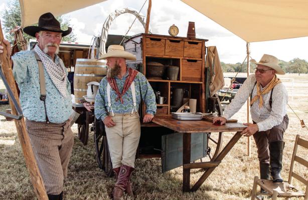 Cookie and crew from the Cedar Top Chuck Wagon Ministry will be providing lunch at the Sharon’s Place Western Carnival from its authentic chuck wagon from the 1800s. The event will take place from 1-4 p.m. Saturday, Oct. 25 at Gabriel Ranch in Grand Saline. Photo by Faith Caughron