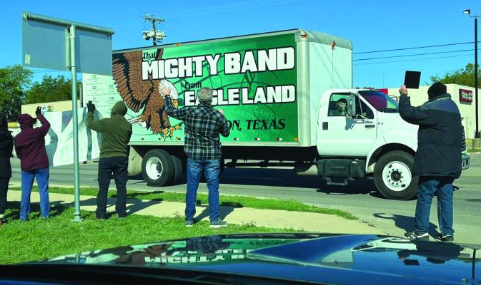 The Canton High School Band headed off to the UIL State Marching Contest in San Antonio for the 16th time on Tuesday, October 31. The Mighty Canton Band was scheduled to perform on Wednesday, November 1. The band has gone to State every cycle since 1996 and has medaled at nine of those appearances, according to Canton High School Band Director Mike Bartley. Photo by Amanda Durgin