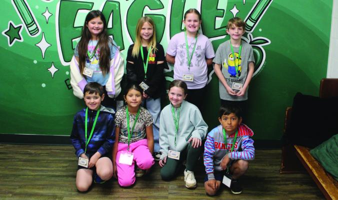 Members of the Canton Elementary School Student Council during the month of March were front row, left to right, Oliver Lassiter, Miranda Hernandez, Annabelle Matlock, and Jordan Salinas; and back row, Aaliyah McGraw, Kenzley Reynolds, Kenzi Cavin, and Caleb Johnson. Not pictured is Anniston Owen. Photo by David Barber