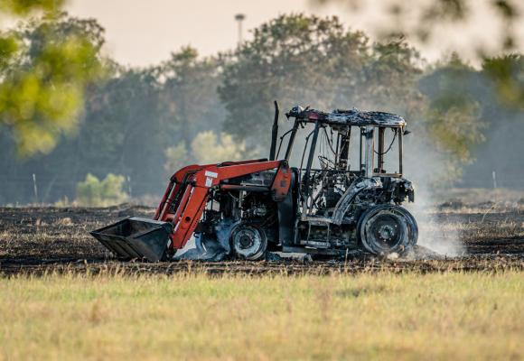 No major, life-threatening injuries were reported as the result of a fire outbreak in Van Zandt County Aug. 27-28. According to reports from the Texas A&amp;M Forestry Service, more than 700 combined acres were consumed in separate incidents along SH 64 and FM-751. Photo by Faith Caughron
