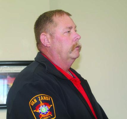 Sean Davis announced his resignation as Van Zandt County Fire Marshal Nov. 6 during the regular meeting of the VZC Commissioners Court. His resignation will become effective in January 2025. Davis also serves as the Fire Marshal and Assistant Fire Chief for the City of Balch Springs. Photo by David Barber