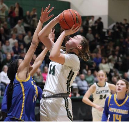 A potential district championship was on the line when the Canton Eaglettes hosted their district and Van Zandt County rival, the Van Lady Vandals, Feb. 6. If the Eaglettes defeated Van, it would set up a district championship showdown against the Brownsboro Bearettes later this week. Regardless of the outcome, the Eaglettes are preparing for their bi-district round playoff game scheduled for early next week. Photo courtesy of Lianna Reid