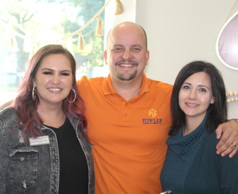The Canton Texas Chamber of Commerce held a ‘Business After Hours’ event Oct. 20 at Erin Williams Counseling in Canton. Among those in attendance were left to right, chamber board of directors’ members Stephanie Smith and Blake Fowler; and chamber administrator Sarah Carrell. Photo by David Barber