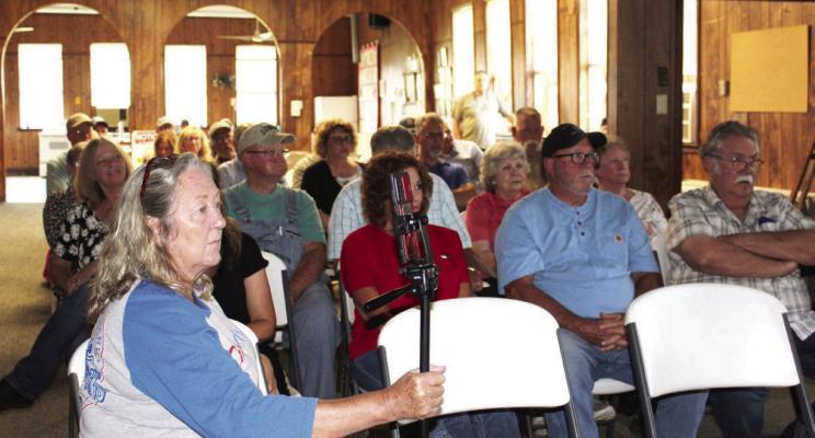 Photos by Susan Harris A good crowd was on hand June 12 for the first of four Van Zandt County Town Hall Meetings, one in each of the four precincts, led by VZC Judge Andy Reese and the commissioners’ court. The first Town Hall Meeting was held in the Whitton Community Center in VZC Pct. 2.