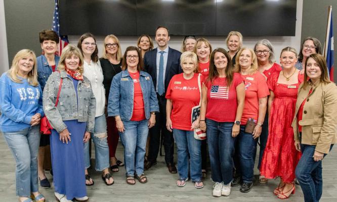 The Republican Women’s Club of Van Zandt County were well represented May 13 during a joint meeting of the VZC and Kaufman County Republican Women’s Clubs at the Kaufman County Library. The guest speaker was U.S. District 5 Congressman Lance Gooden. Photos by Faith Caughron