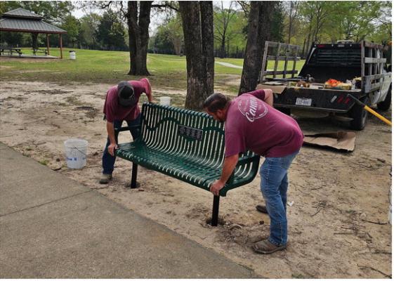 City workers continued preparing for the Kidfish event scheduled for May 10 in Canton. The event allows children to fish without a license for that day. Hot dogs and drinks will be provided. Courtesy photo