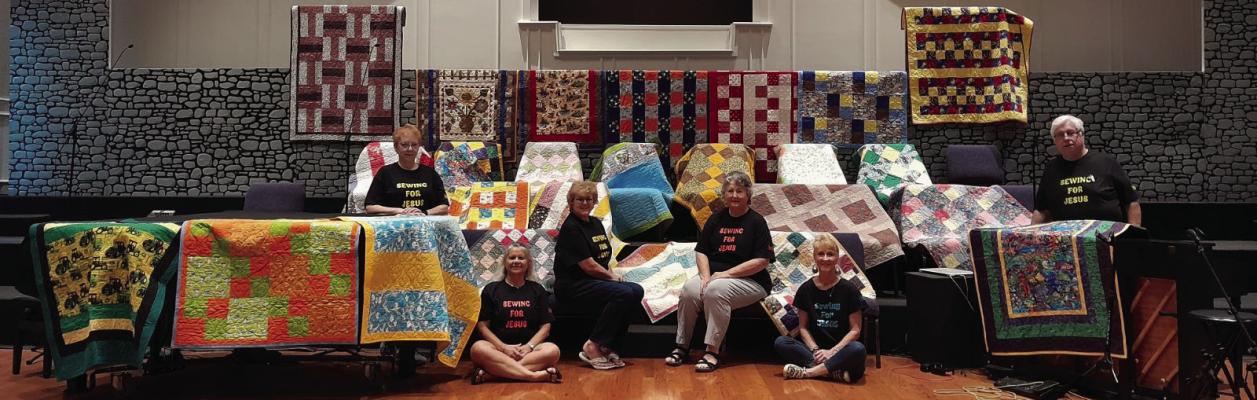 Left to right, Charlene Mitchell, Melody Haak, Rhonda Miller, Cindy Davis, Kim Harrison, and Randall Mitchell at Lakeside Baptist Church in Canton. Courtesy photo