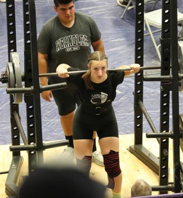 Canton’s Laney Reid finished 5th in her class at the Regional Meet, totaling 715 lbs. lifted. Photo by Lianna Reid