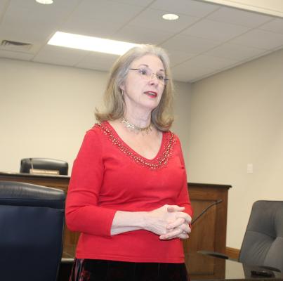 Canton Mayor Lou Ann Everett was the guest speaker Jan. 25 during the Wednesday Study Club meeting at Canton City Hall. Everett gave a tour of city hall and answered questions from those in attendance about current and future projects and activities in the city. Photo by David Barber
