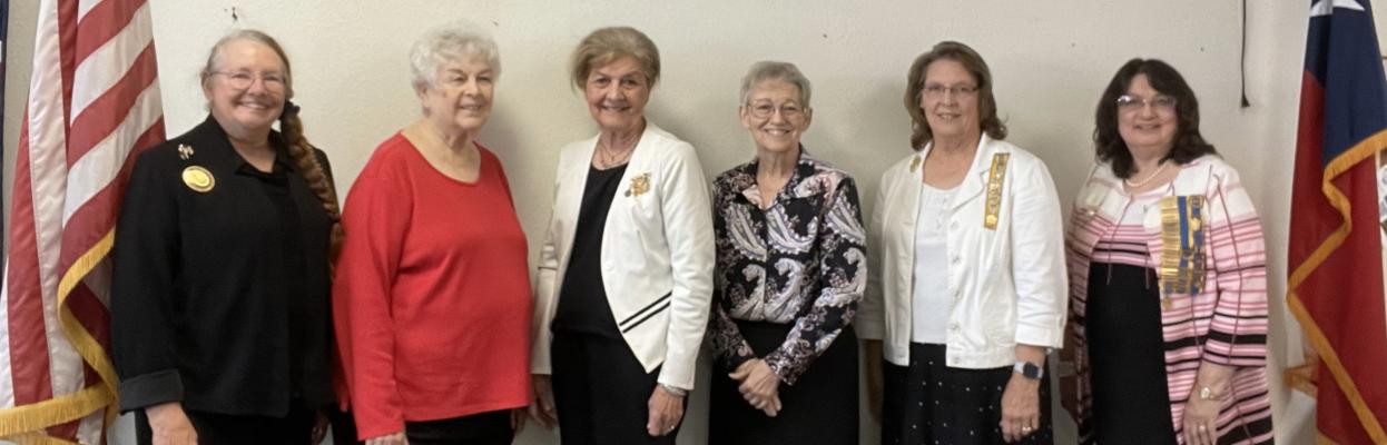 Carrie Woolverton, JoAnn Bowman, Pat Thibodeau, Karen Hall, SherrieArcher and Tamara Mouliere were installed as officers by the Martin’s Hundred Chapter, Colonial Dames of the 17th Century at the group’s May 11 meeting. Courtesy photo
