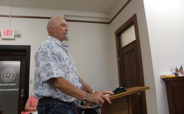 Tommy Forgue was introduced as the new Van Zandt County Veterans Service Officer by the VZC Commissioners Court May 21 during its regular meeting. The vote to hire Forgue was unanimous as he will begin his new duties effective June 1. Photo by David Barber