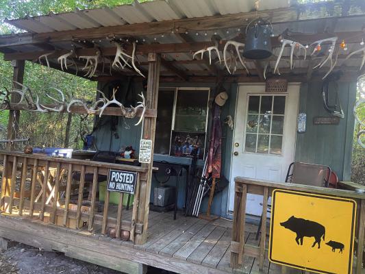 Luke has always had a ‘camp’ of some sort on leased land or around a lake. These days, this little cabin serves as ‘headquarters’ for many of his outdoor adventures. Photo by Luke Clayton
