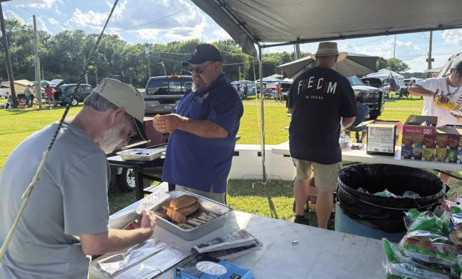 Courtesy photo The Canton Castillian Masonic Lodge and the City of Canton combined forces to host a Hot Dog Cookoff July 4 at the Log Cabin on the First Monday Grounds. Over 350 hot dogs were served during the event.