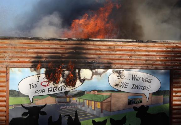 Fire at Q & Brew