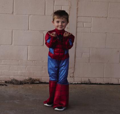 This young man was among many children and adults that participated in the annual Canton Main Street Downtown Trick-or-Treating Oct. 31 as downtown businesses welcomed Trick-or-Treaters on a near perfect weather night for the event. Additional photos on 2A. Photo by Susan Harris