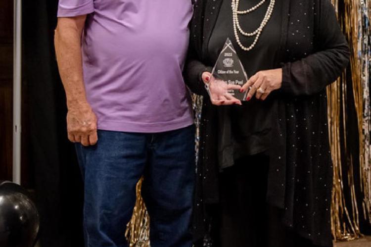 Citizen of the Year went to Carolyn Sue Peel. Plumb Hero