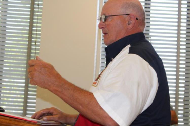Dan Curtis, a member of the Van Zandt County Veterans Memorial Board, discussed the formation of a new VFW Post in Canton April 27 during the regular meeting of the VZC Commissioners Court. Photo by David Barber