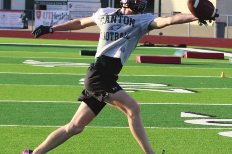 Norris Birdwell Stadium and the Canton Junior High gymnasium were a hive of activity Aug. 1 as the Canton Eagle football program and the Canton Eaglette volleyball program each held their first workouts of the 2022 season. Photos by David Kapitan