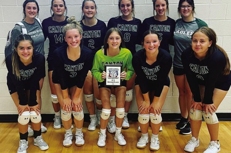 Canton’s JV2 volleyball team traveled to Eustace Aug. 11 and Aug. 13, taking on a teams from across the area at the annual Eustace Tournament. Canton finished as event runners-up, placing second out of 12 competing schools.