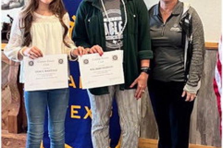 Assistant Principal Paige Lloyd presented Grace Martinez as the October Student of the Month for Canton Junior High.