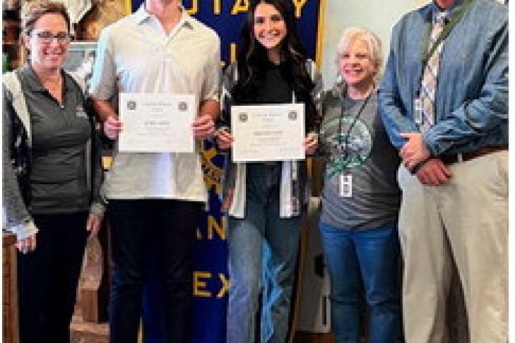 Canton High School students Lewis Irwin and Hannah Cade were honored as the October Students of the Month by the Canton Rotary Club on Oct. 20 Photos by Rebekah Foster