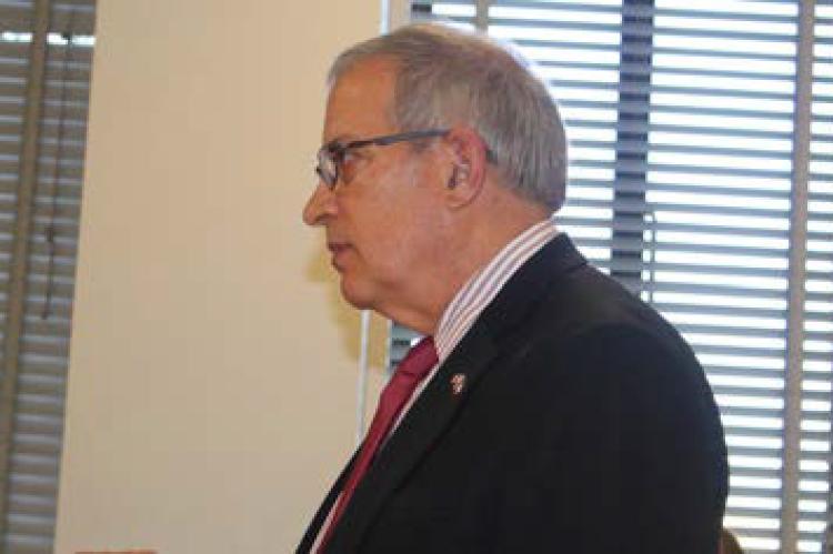 Current Van Zandt County Courthouse Facilities Director and VZC Judge-Elect Andy Reese spoke to the VZC Commissioners Court during its regular meeting Nov. 9. Photo by David Barber