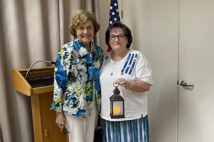 Patricia Thibodeau and Rose Ann Ward were among the attendees of the Neches River Chapter NSDAR meeting held in Canton July 14. Courtesy photo